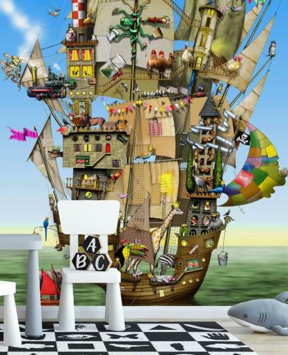 Mural de papel de parede Quirky Pirate