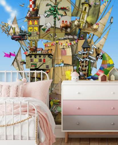 Quirky Pirate Wallpaper Mural