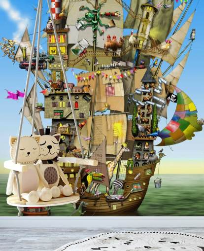 Quirky Pirate Wallpaper Mural