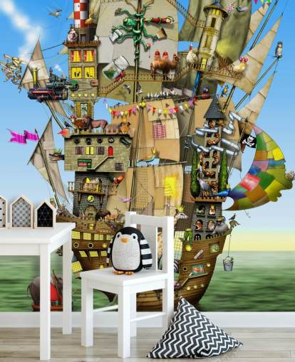 Quirky Pirate Wallpaper Mural