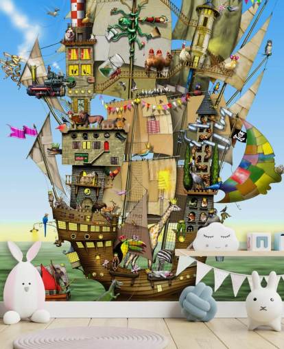 Mural de papel de parede Quirky Pirate