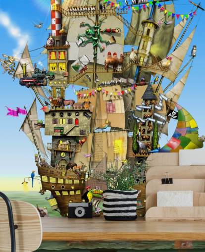 Mural de papel de parede Quirky Pirate