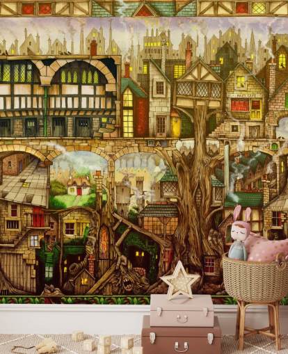 carta da parati fantasy tree town carta da parati fantasy tree town