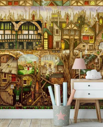 papel de parede de fantasy tree town