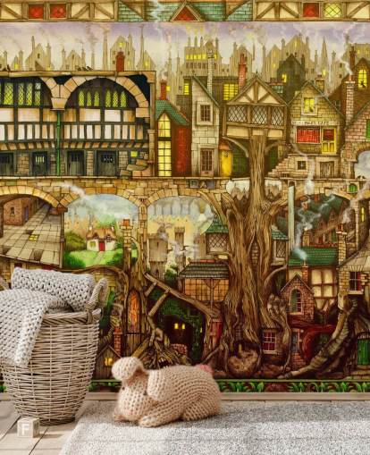 fondo de pantalla de Fantasy Tree Town