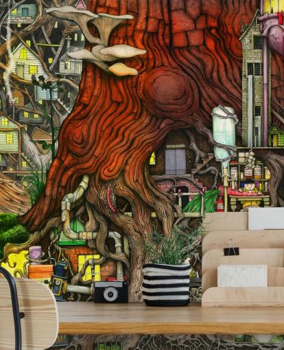 arbre original et papier peint fantastique