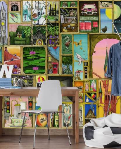 door frames wallpaper