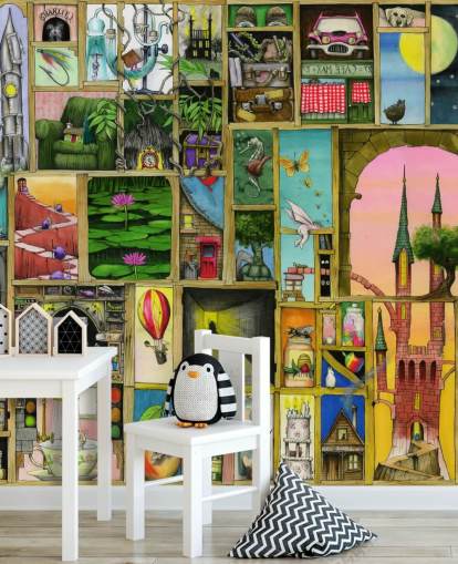 door frames wallpaper