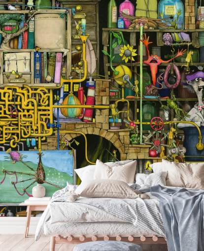 Carta da parati colorata Science Lab