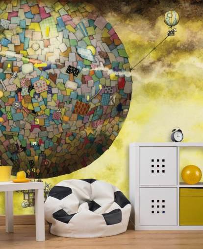 Fondo de pantalla mágico de fantasía con globos aerostáticos Fondo de pantalla mágico de fantasía con globos aerostáticos