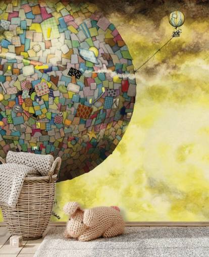 Fondo de pantalla mágico de fantasía con globos aerostáticos Fondo de pantalla mágico de fantasía con globos aerostáticos