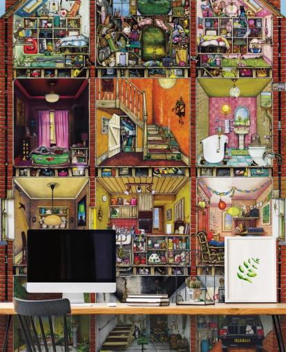 papier peint Fantasy House