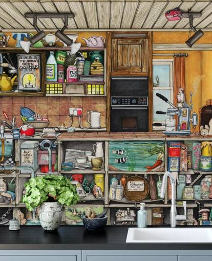 papel pintado de cocina peculiar