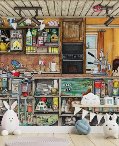 papel pintado de cocina peculiar