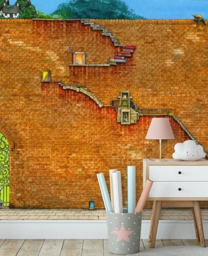 muur met trappen op het zijbehang