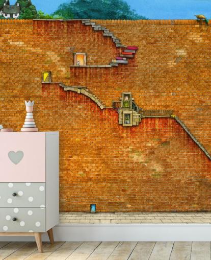 wall with stairs on the side wallpaper wall with stairs on the side wallpaper