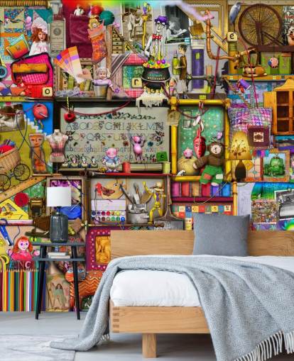 papier peint d'étagère fantastique