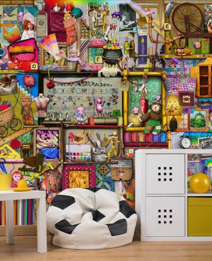 fantasy bookshelf wallpaper