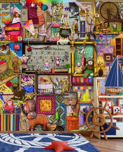 carta da parati fantasy per scaffali