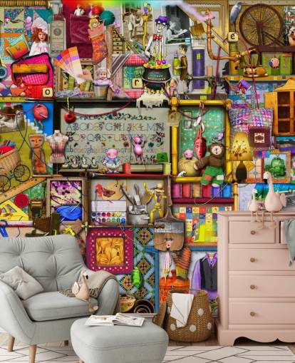 fantasy bookshelf wallpaper