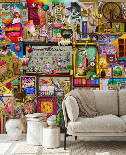 fantasy bookshelf wallpaper