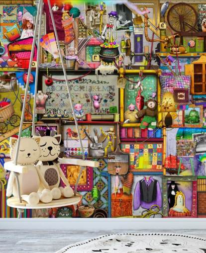 fantasy bookshelf wallpaper