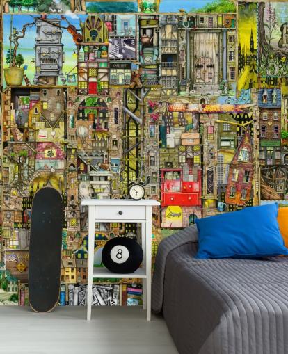 Papier peint Fantasy Town