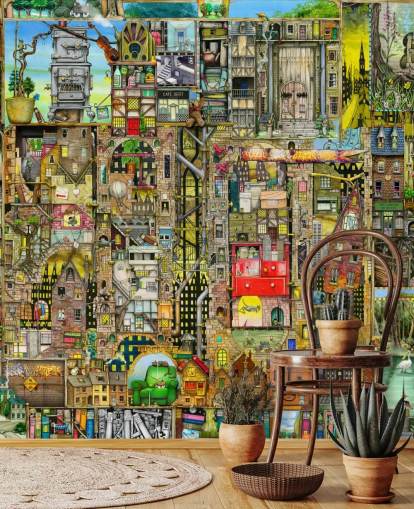 Fondo de pantalla de Fantasy Town Fondo de pantalla de Fantasy Town