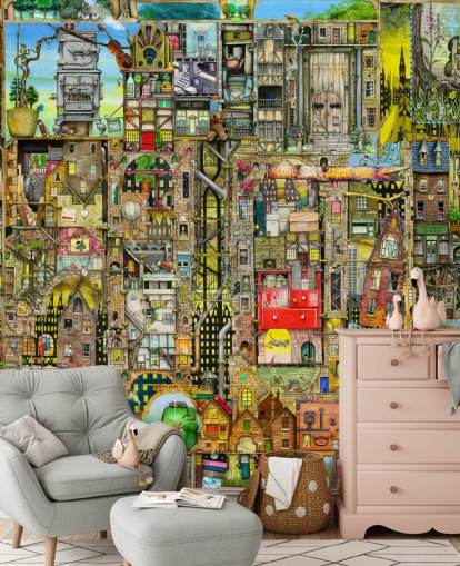 Carta da parati Fantasy Town