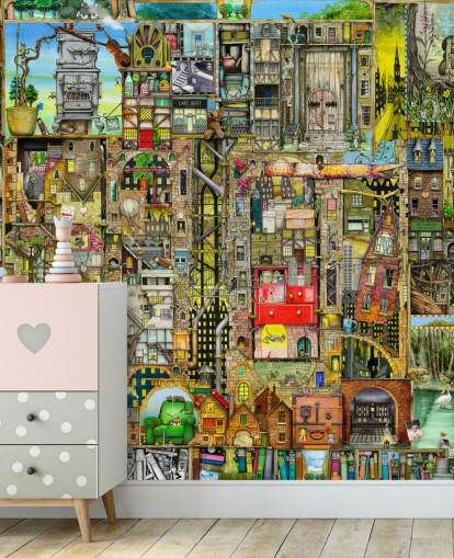 Carta da parati Fantasy Town