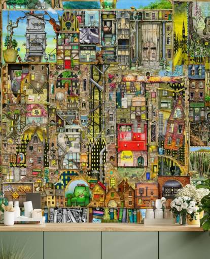 Fantasy Town Hintergrundbild