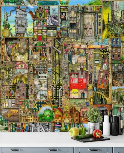 Carta da parati Fantasy Town