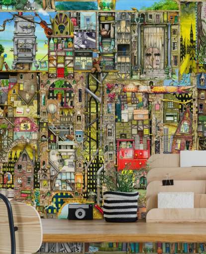 Fantasy Town behang