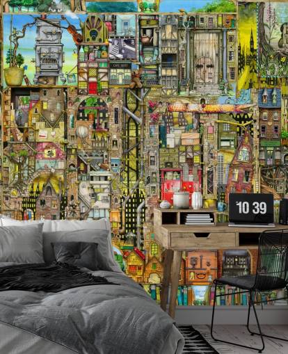 Fantasy Town Hintergrundbild