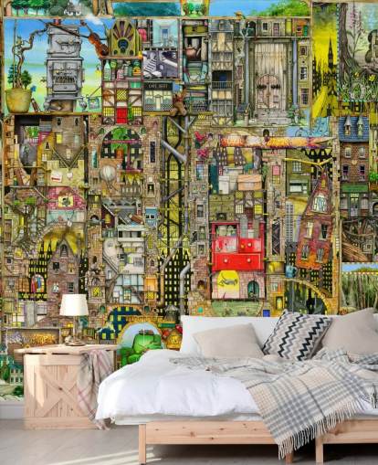 Carta da parati Fantasy Town