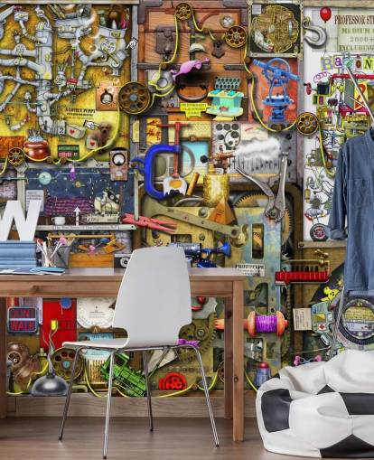 Inventors Cupboard Wallpaper