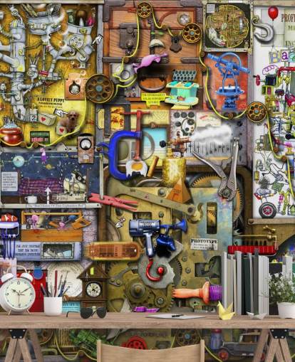 Carta da parati Inventors Cupboard