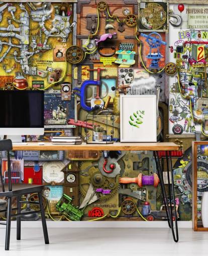 Inventors Cupboard Wallpaper