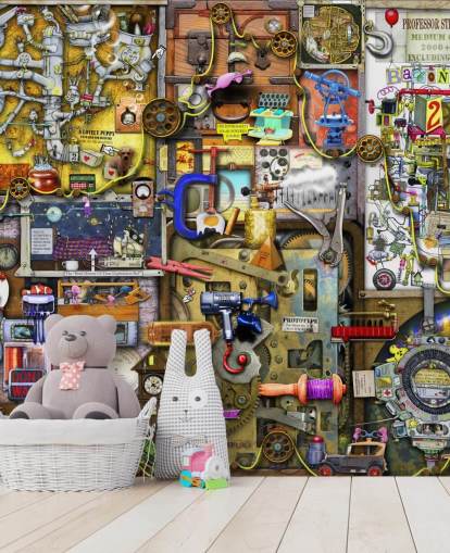 Inventors Cupboard Wallpaper