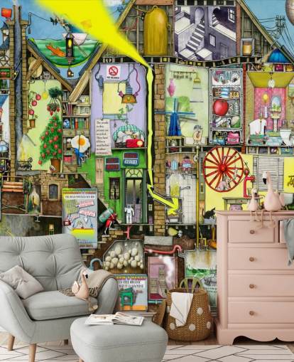 färgglada fantasi tapet