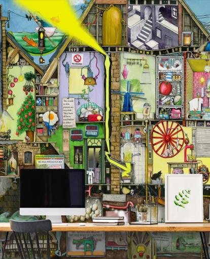 farverigt fantasy tapet farverigt fantasy tapet