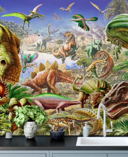 Mural Mundial dos Dinossau Mural Mundial dos Dinossau