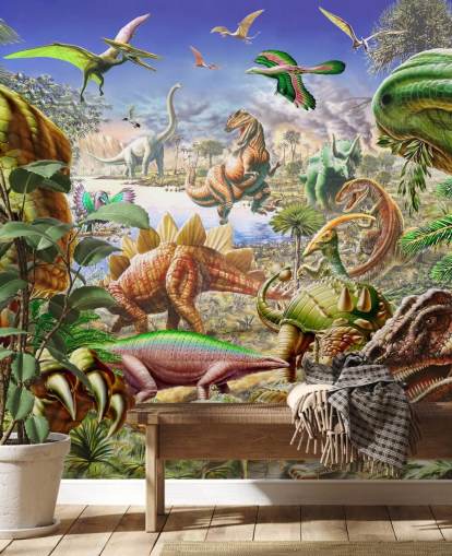 Dinosaurierwelt-Wandbild Dinosaurierwelt-Wandbild