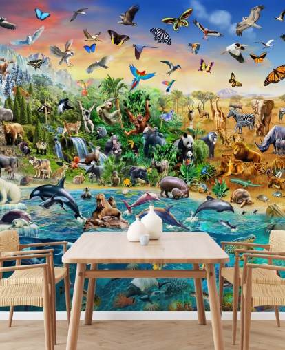 Poster mural Espèces animales en voie de disparition