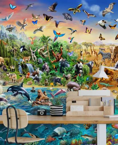 Endangered Species Animal Wall Mural Endangered Species Animal Wall Mural