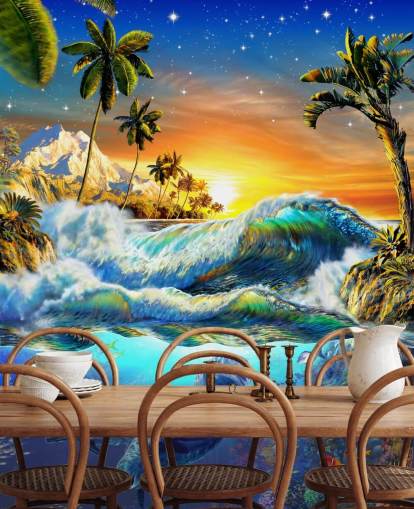 Dolphin and Tropical Fish Wallpaper