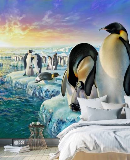 Penguin Colony Art Baggrund