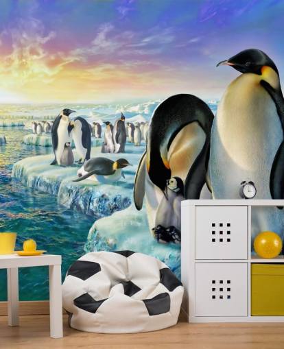 Penguin Colony Art Baggrund