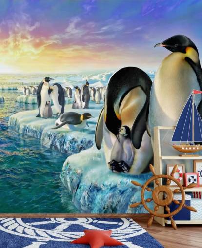 Fondo de pantalla Penguin Colony Art