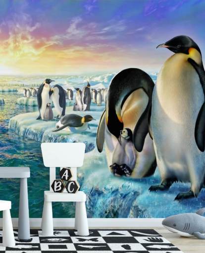 Fondo de pantalla Penguin Colony Art